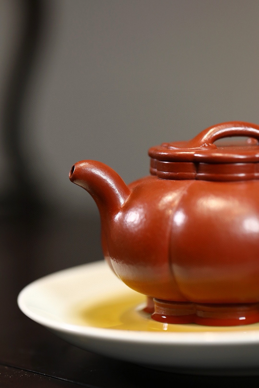 实力派全手工丨欢愉    大红袍,230cc,内推孔,刘海燕#宜兴紫砂壶