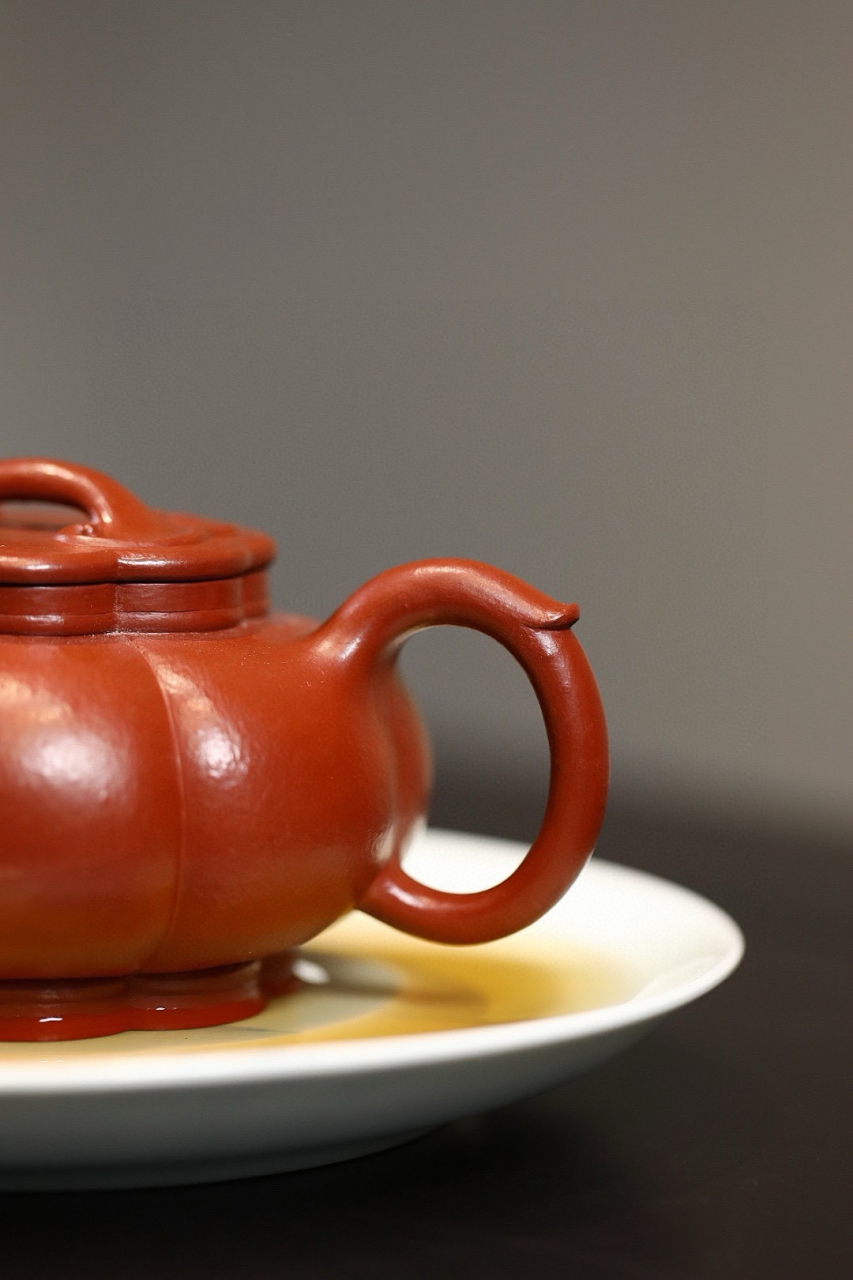 实力派全手工丨欢愉    大红袍,230cc,内推孔,刘海燕#宜兴紫砂壶