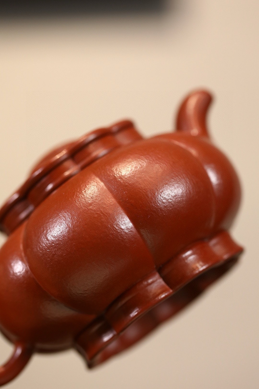 实力派全手工丨欢愉    大红袍,230cc,内推孔,刘海燕#宜兴紫砂壶