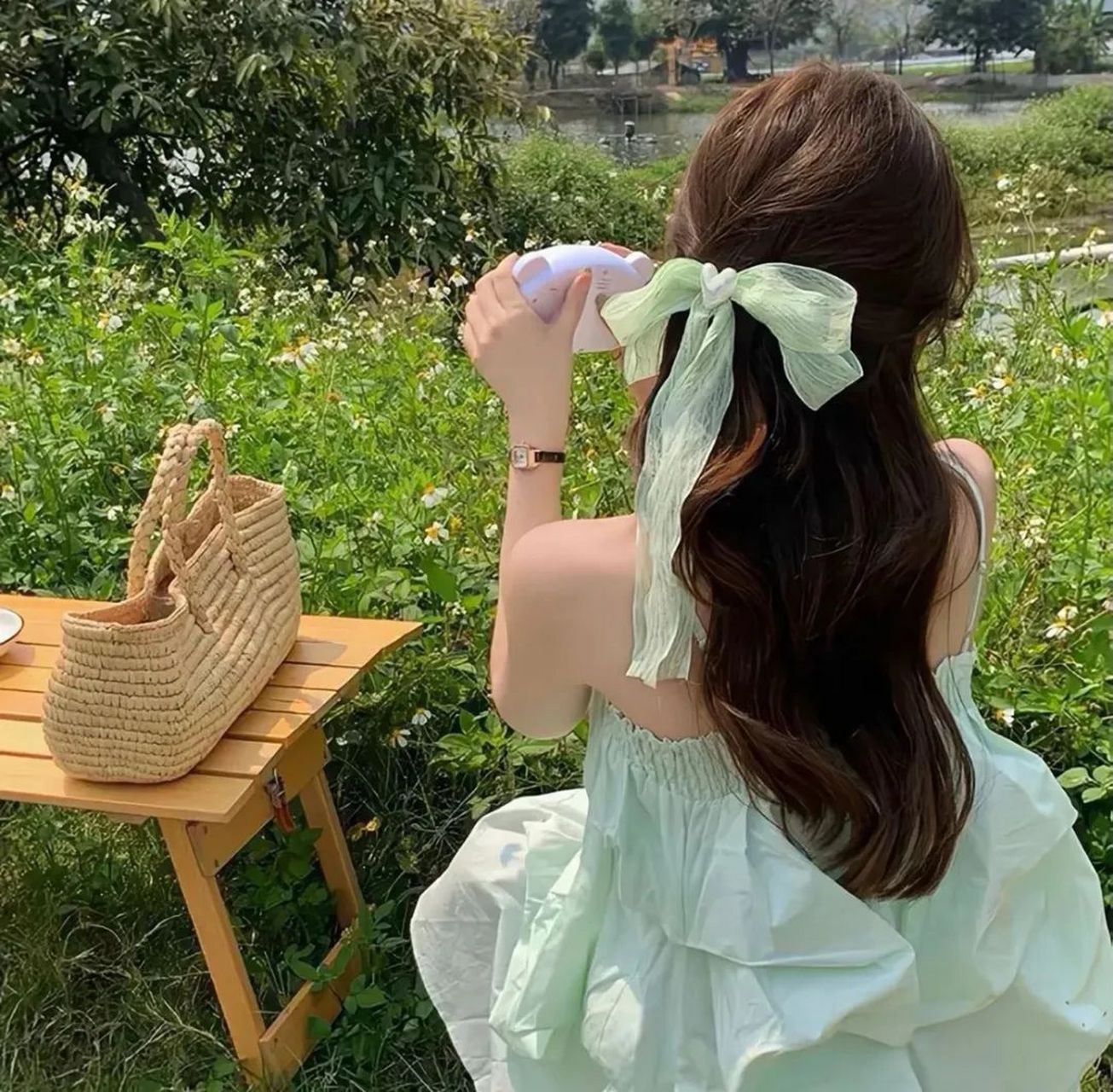 女生头像 || 蝴蝶结丝带背影公主头像