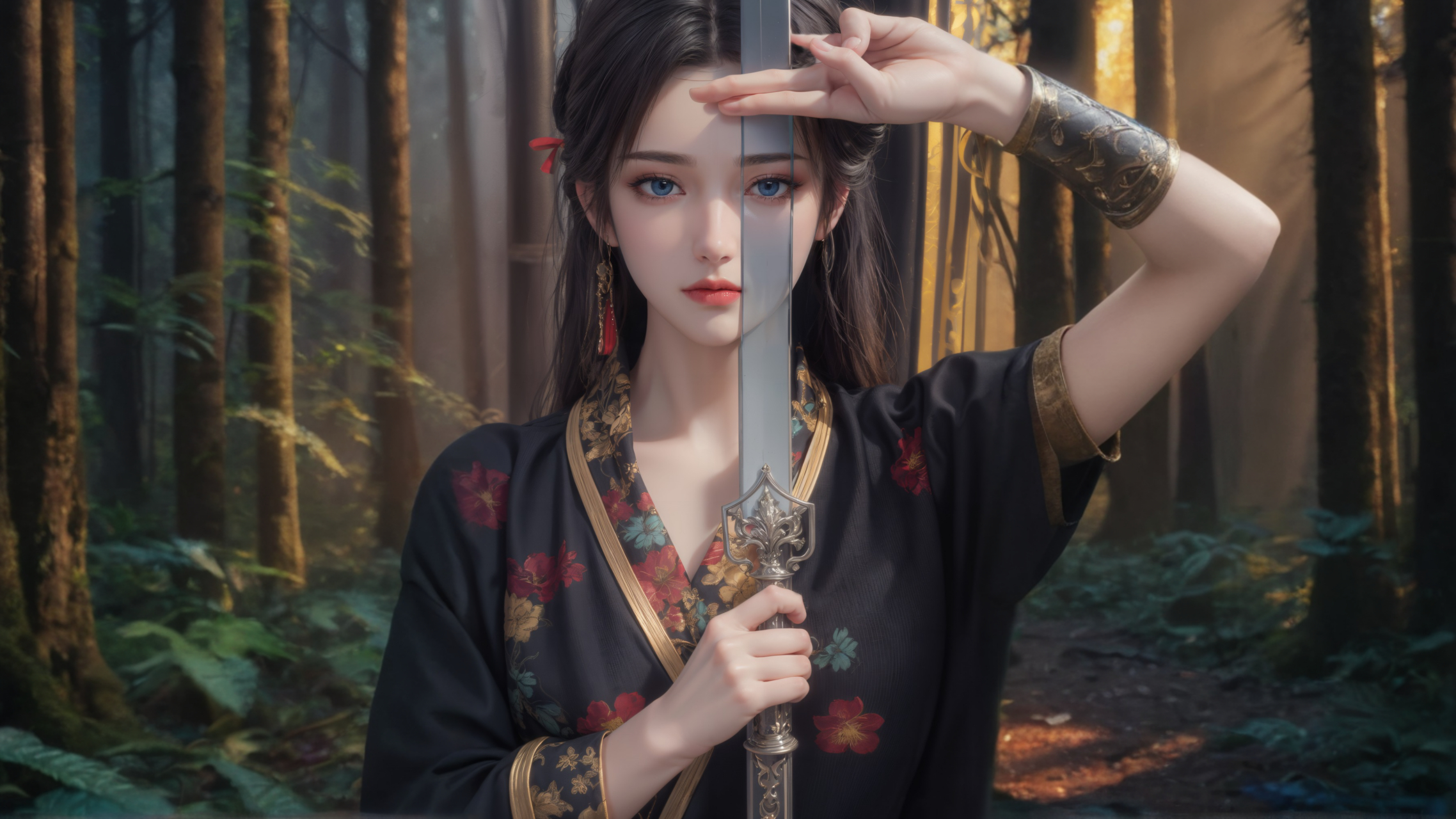 (全面屏)(9比16屏)(电脑屏)国漫女神三屏壁纸《斗破苍穹》云韵#国漫