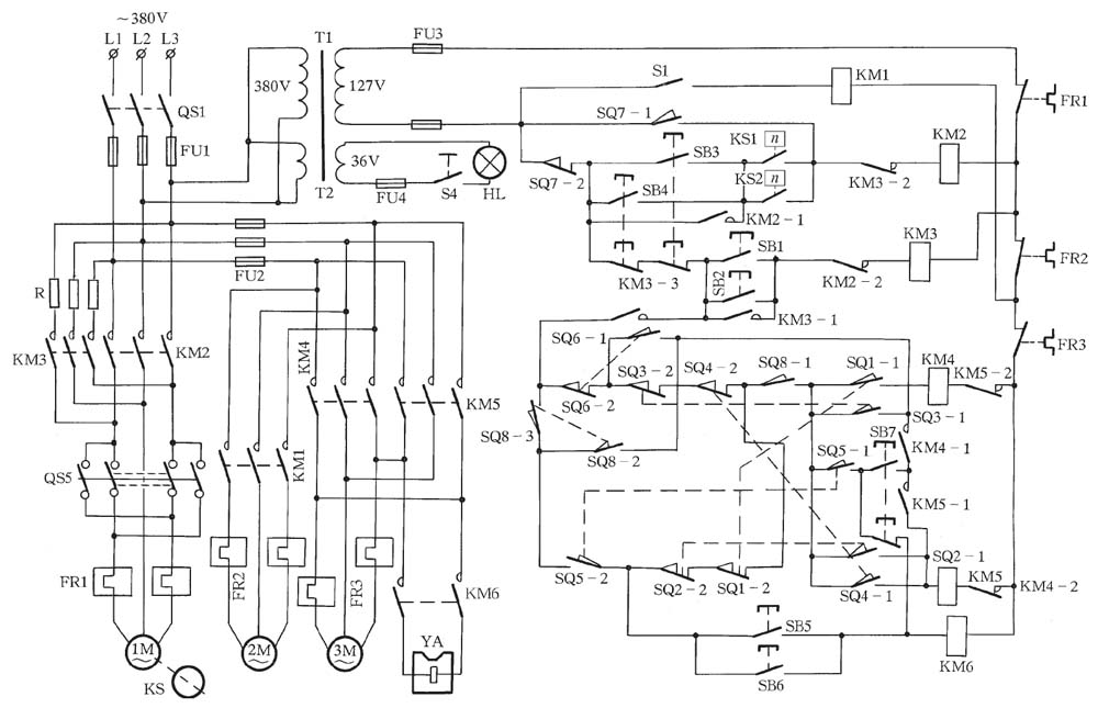 x62w型万能铣床线路
