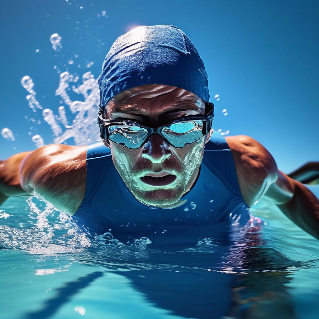 深圳终于天晴了,但游泳的人并不多,游泳池刚下水还是有点冷,但游评创