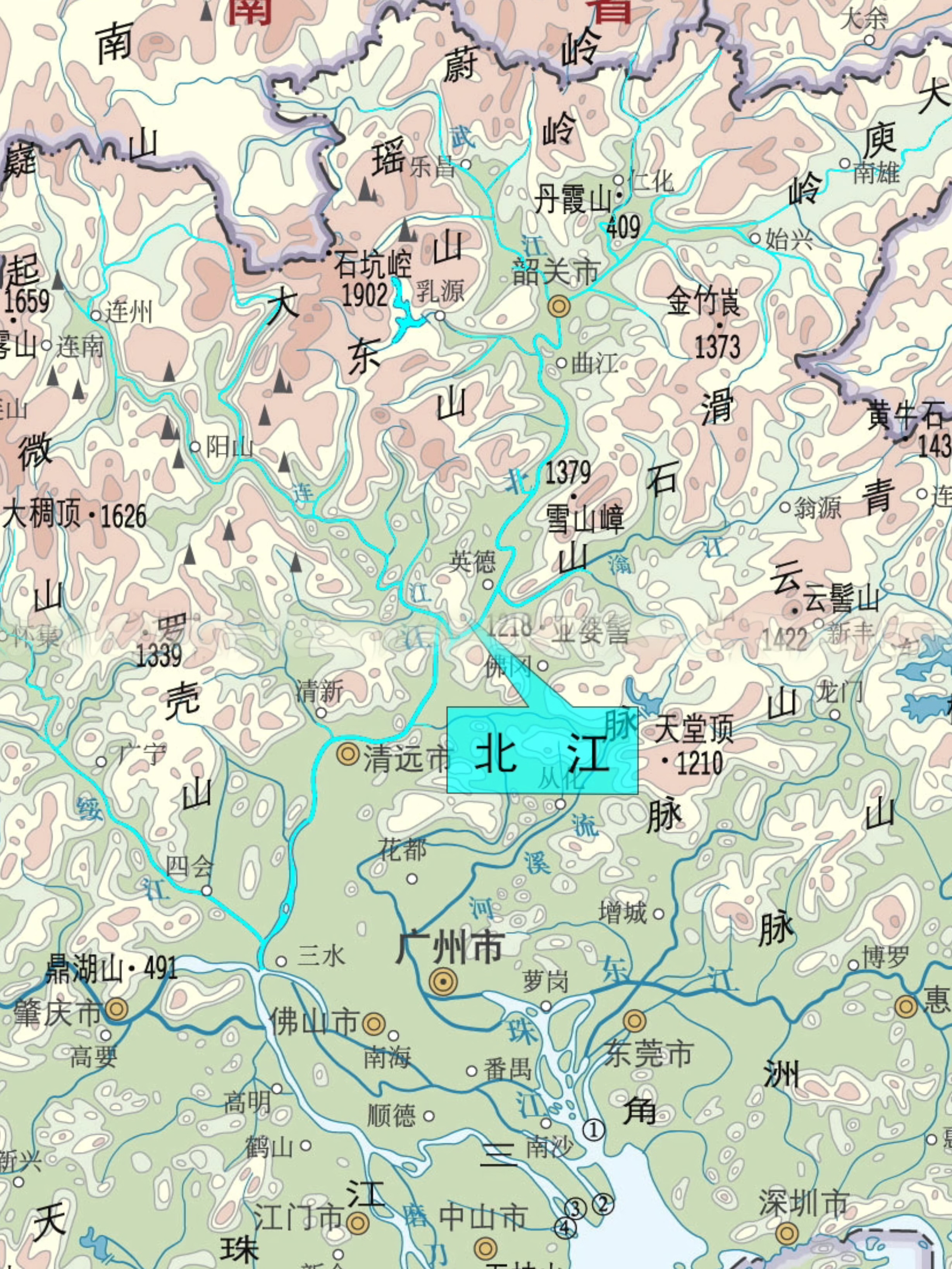 水系分布图英德市水系图珠江流域水系广东东江地图广东东江流域地图