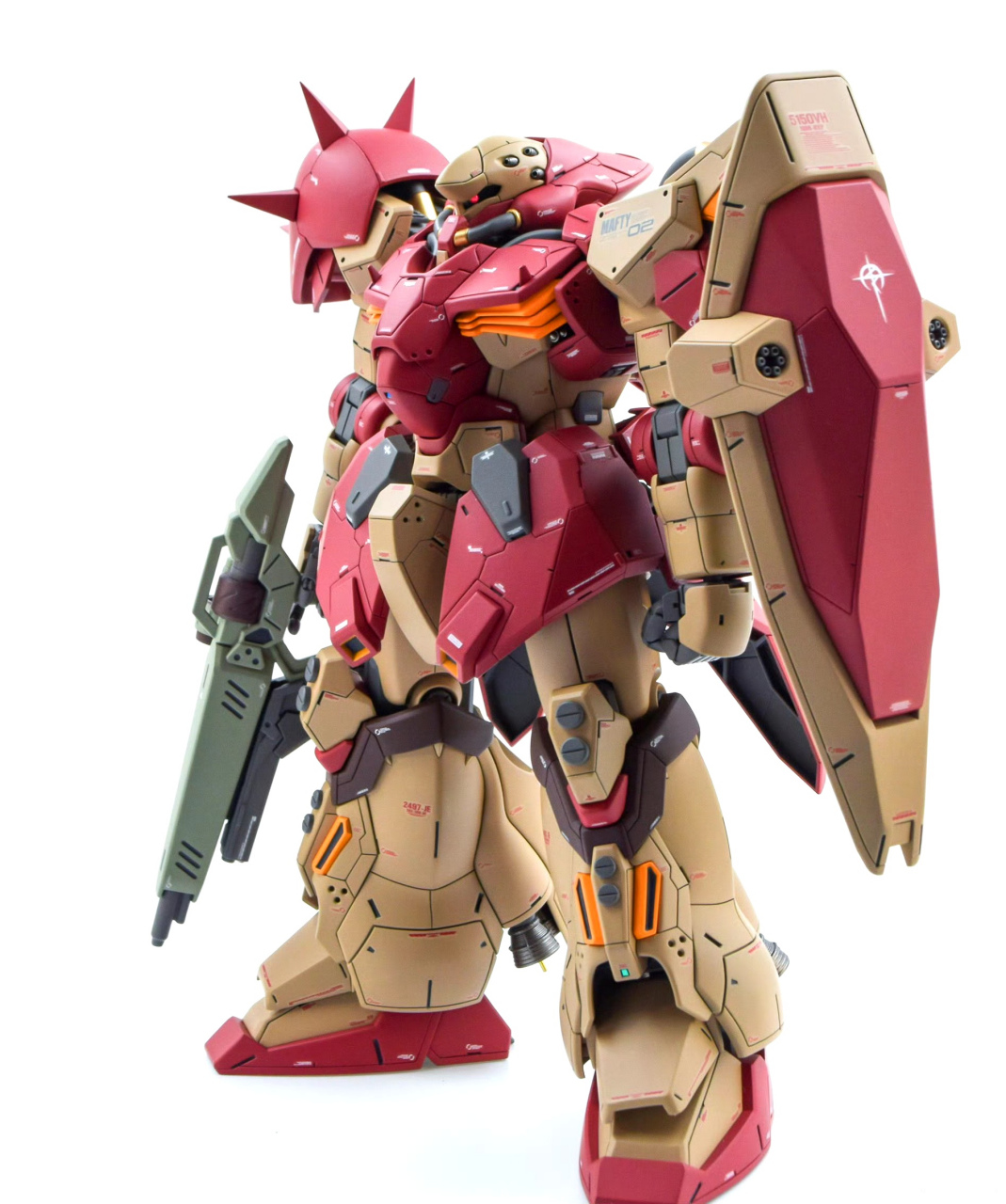 模型欣赏:机动战士高达 闪光的哈萨维 hguc 梅萨-f01e,该机是马夫迪