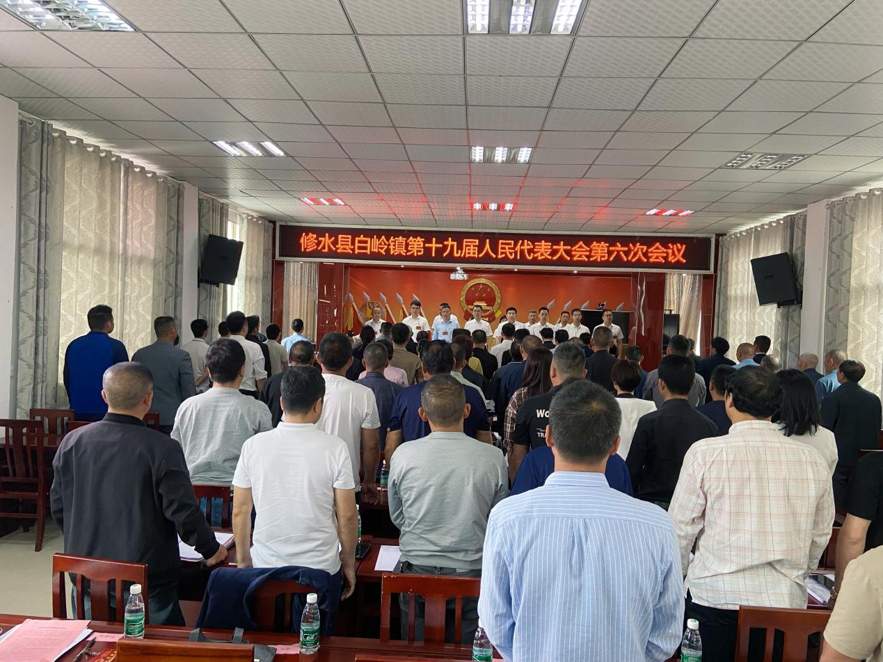 修水县白岭镇第十九届人民代表大会第六次会议成功召开