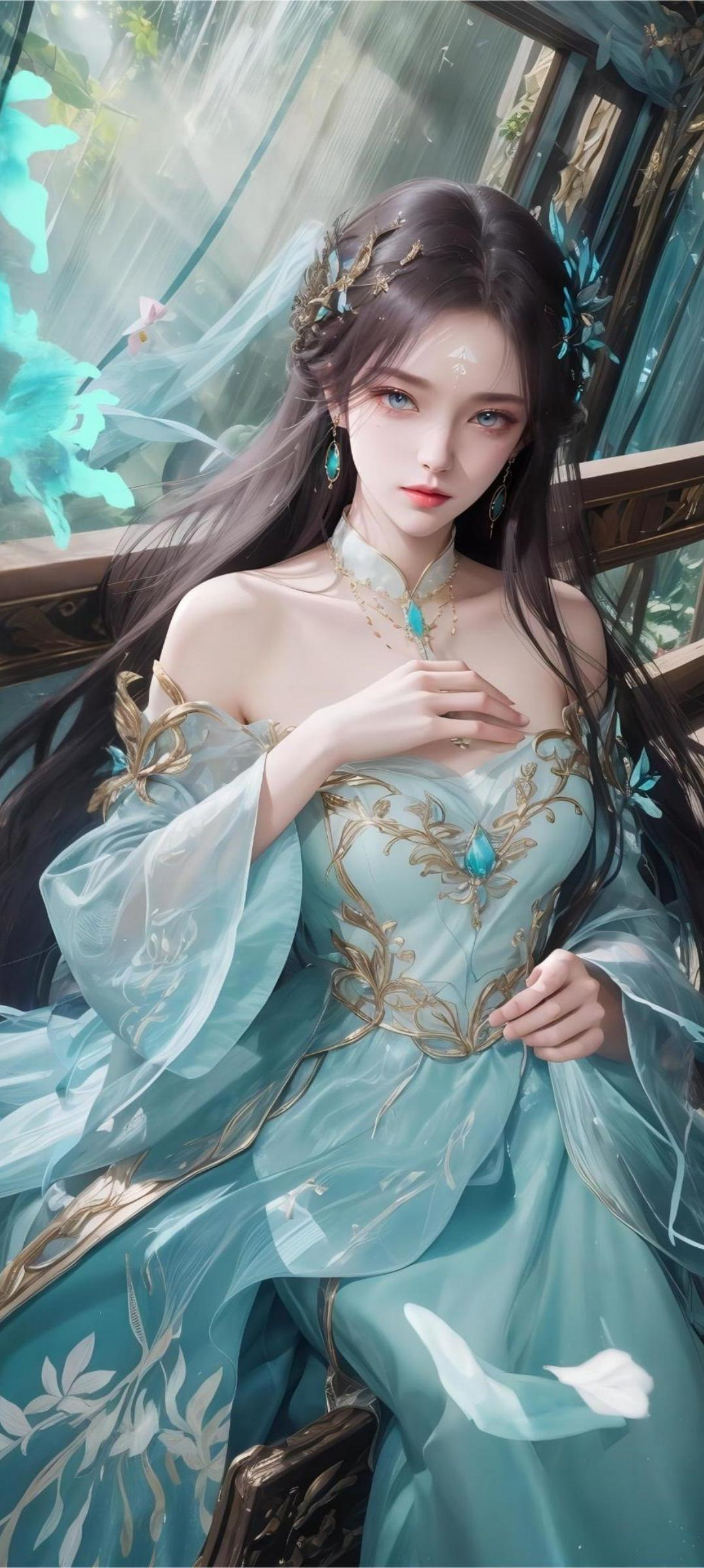 (全面屏)(9比16屏)(电脑屏)国漫女神三屏壁纸《斗破苍穹》萧薰儿#国漫