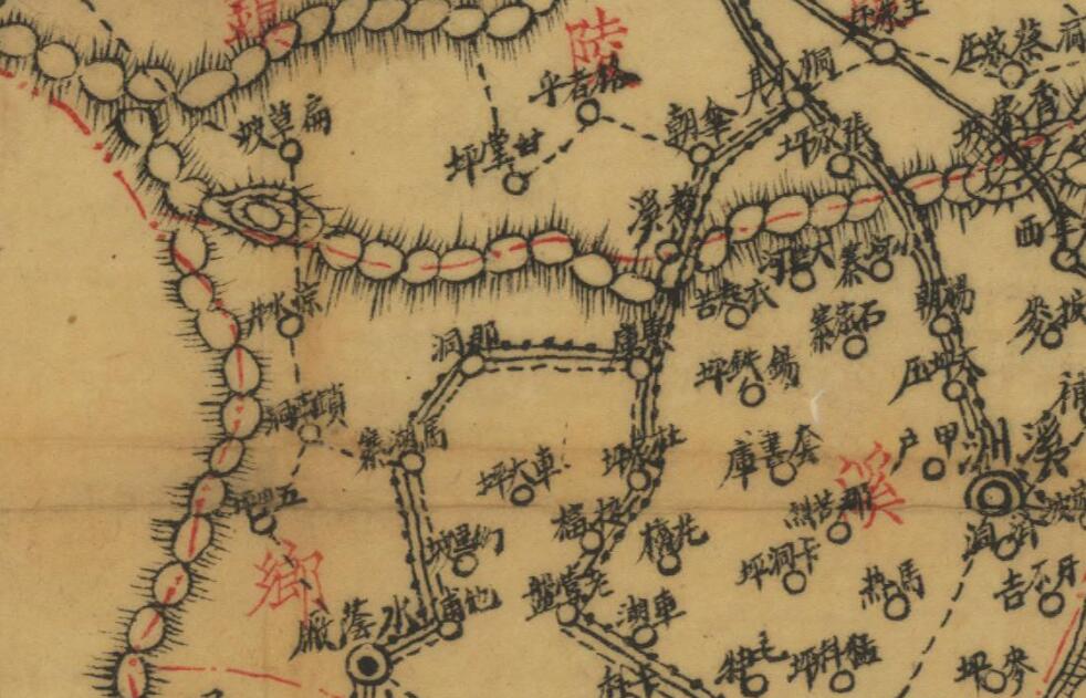 珍贵1942年《保靖县地图》民国湖南湘西保靖县老地图