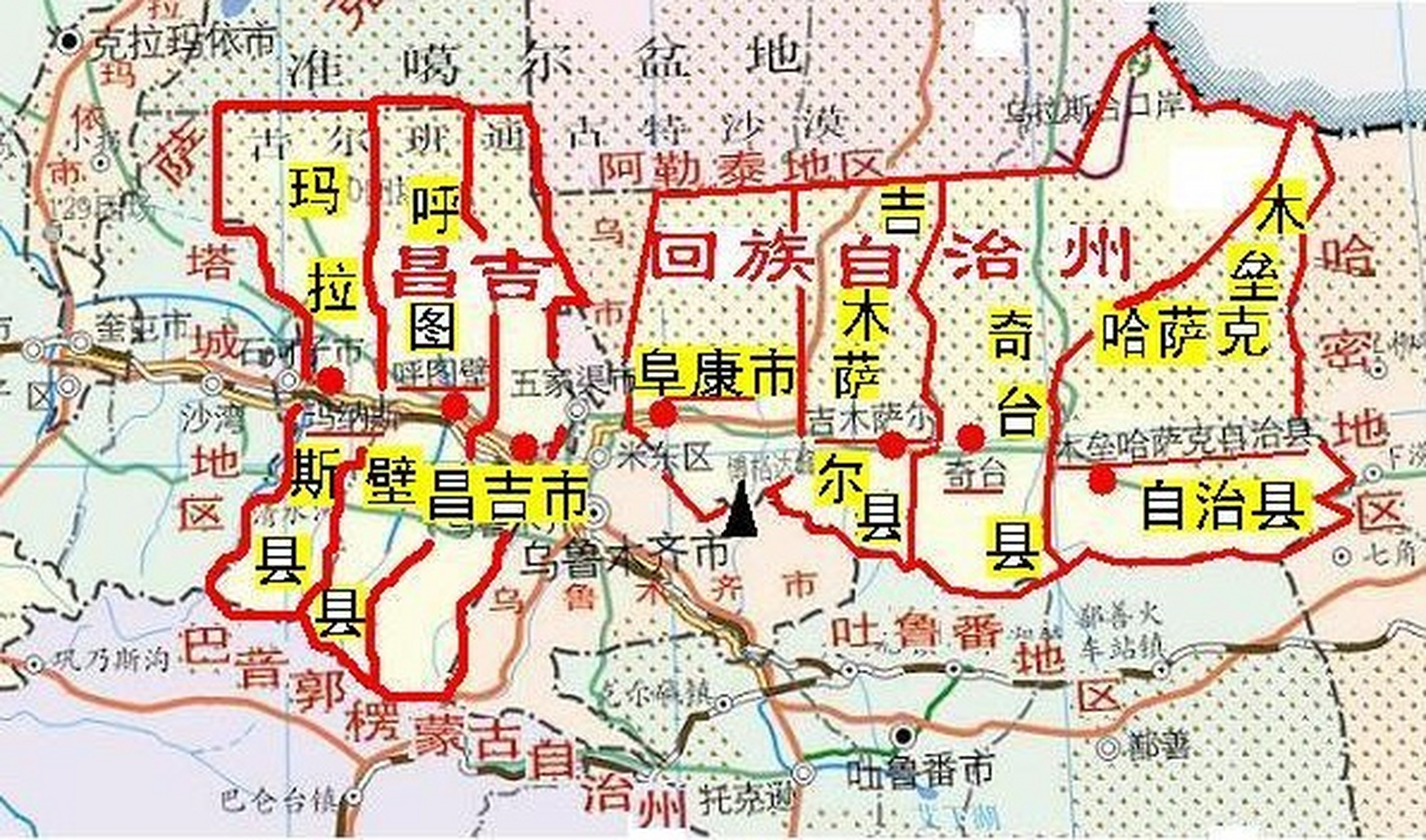 新疆建设兵团地理位置图片