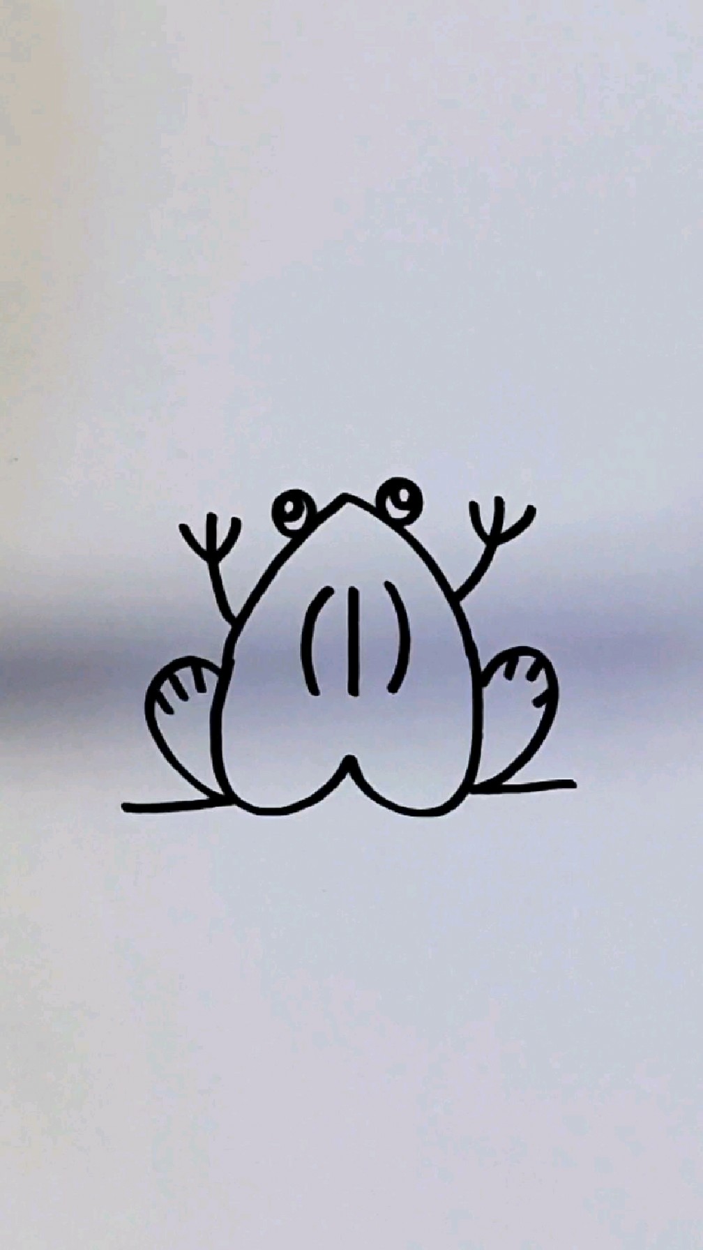 用一个w和一对正反2画小青蛙,超级简单,一学就会 #儿童简笔画