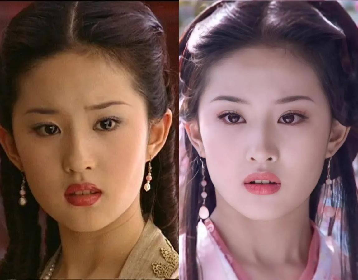 各种大浓妆大眼影全部都往刘亦菲脸上堆,尤其是嘴巴明明是樱桃小嘴