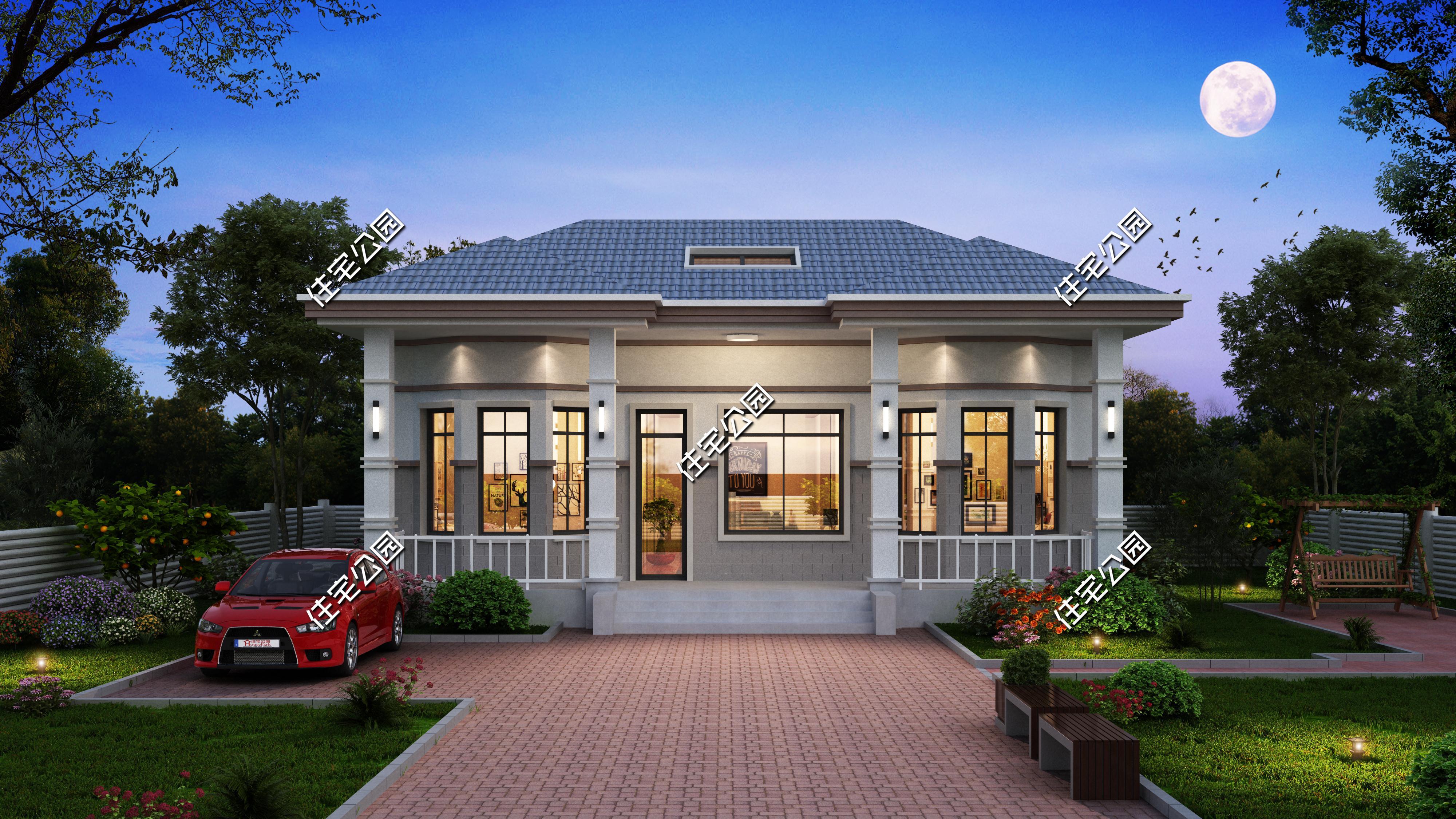 农村10套一层别墅户型,适合父母养老居住,简单实用很接地气!