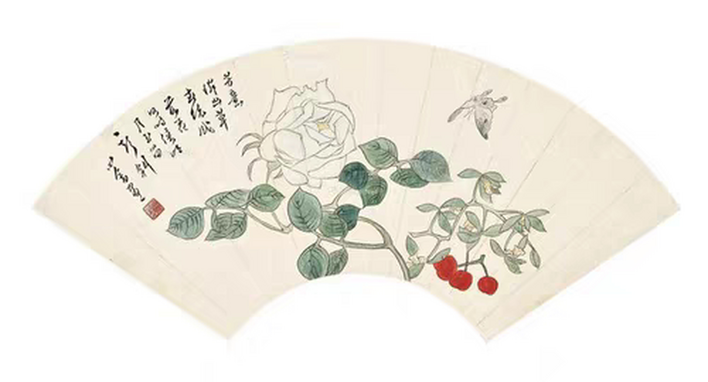 近代著名画家溥儒先生国画扇面欣赏(13)#国画# #中国画