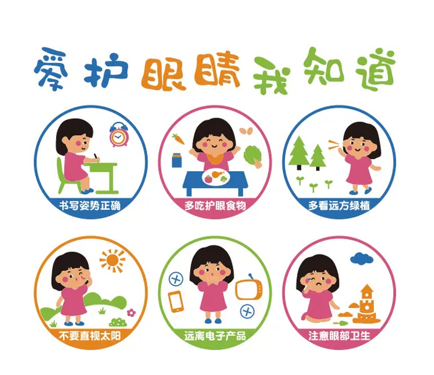 幼儿正确用眼图片大全图片