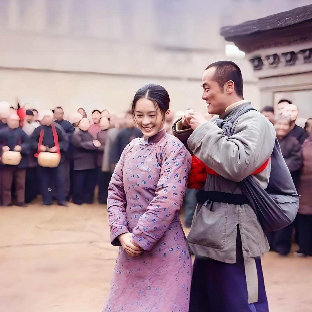 新媳妇比白孝文大2岁,比他懂得多.