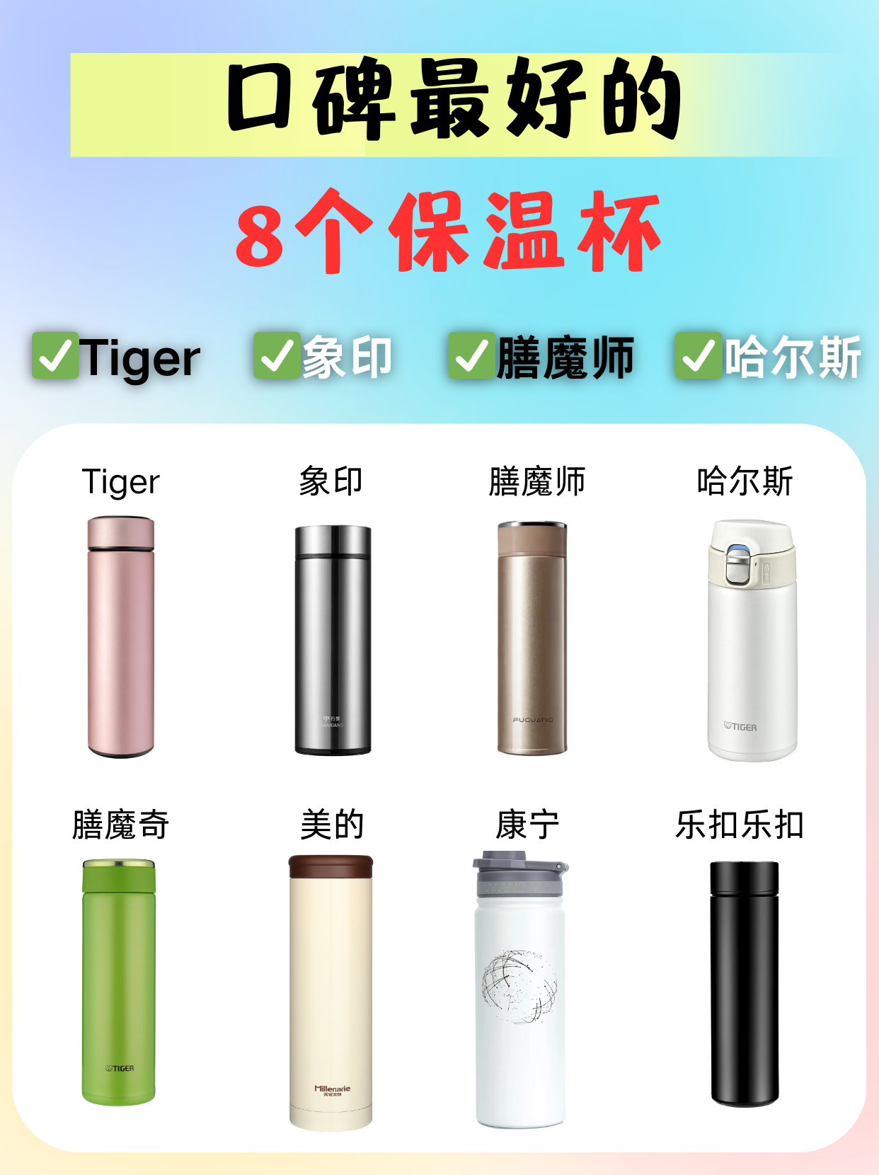 口碑最好的8个保温杯,谁是你的饮水守护神?