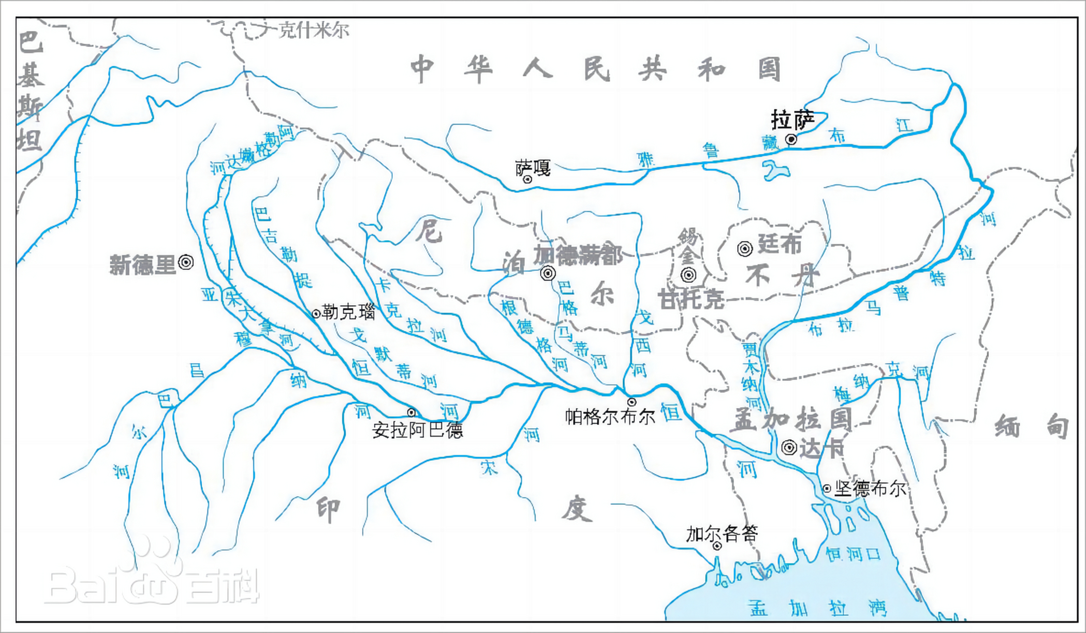 恒河地图高清版大图图片