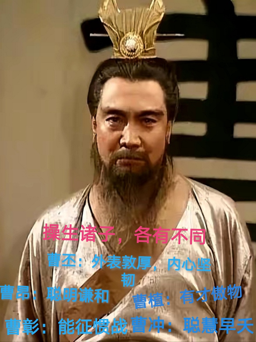 操生诸子各有不同曹操主要的几个儿子更是各有不同有的文化水平
