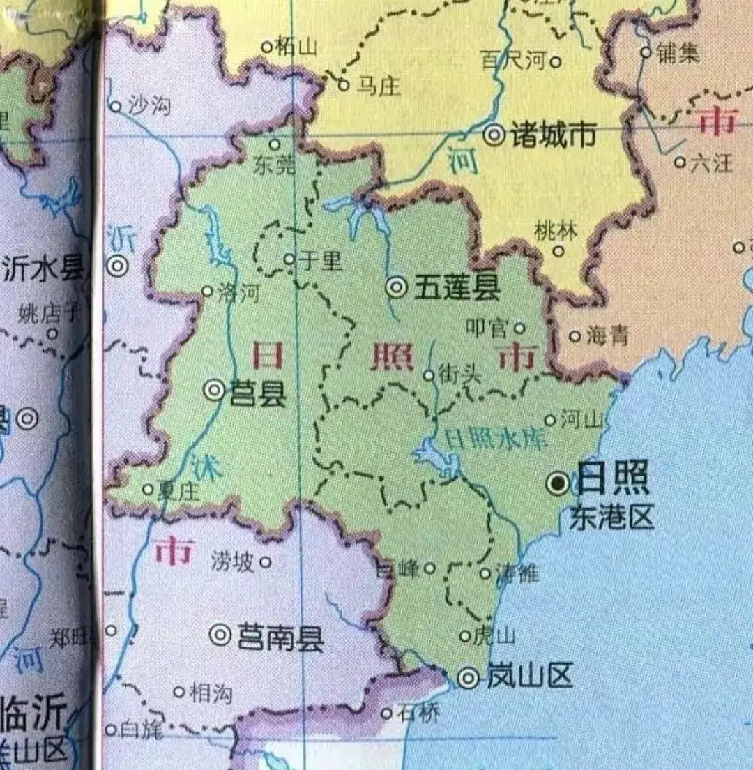 日照市城区划分图图片