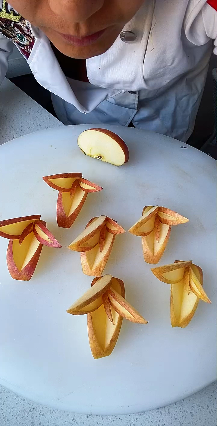 苹果摆盘造型小技巧