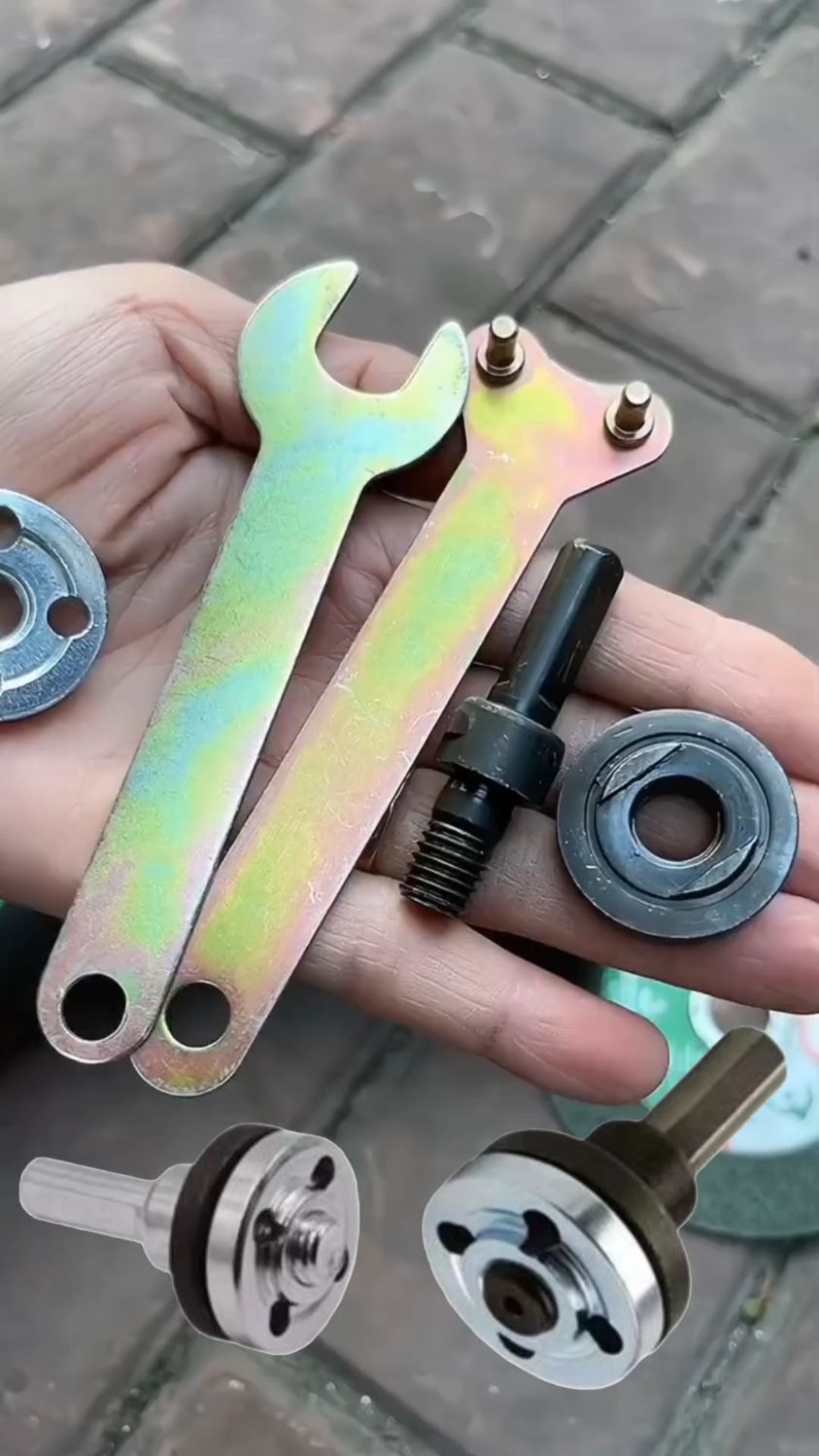 手电钻转换头变角磨机连接杆转接头10mm切割抛光夹头木工锯片配件