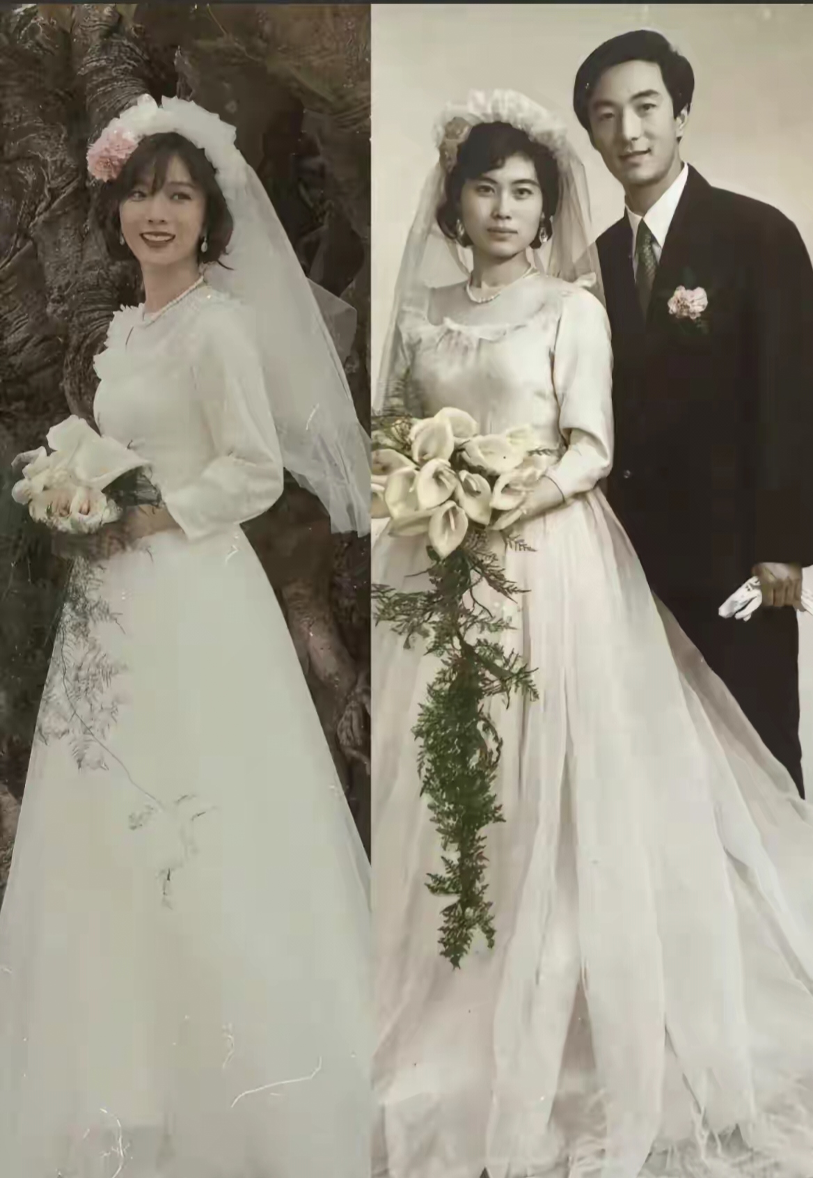 王珞丹穿越时空,披上妈妈42年前的婚纱,展现别样魅力