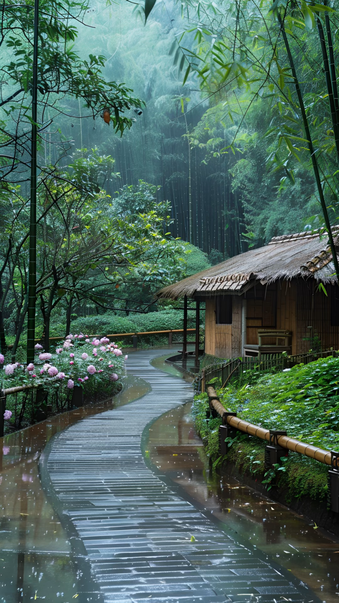 竹林小屋图片意境图片