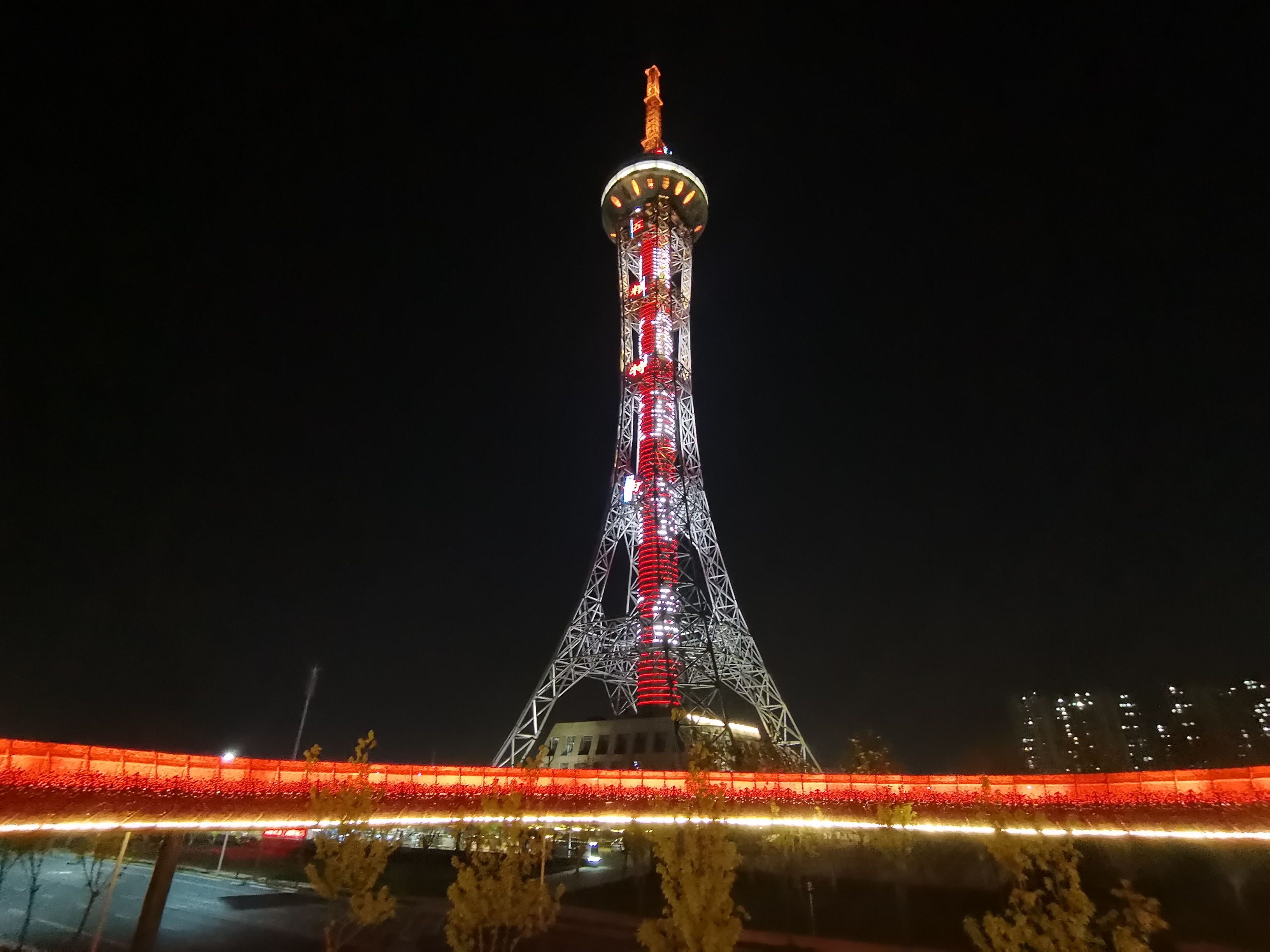 大全图片周口五一广场周口市地标建筑夜景图片周口市沙颍河地标建筑