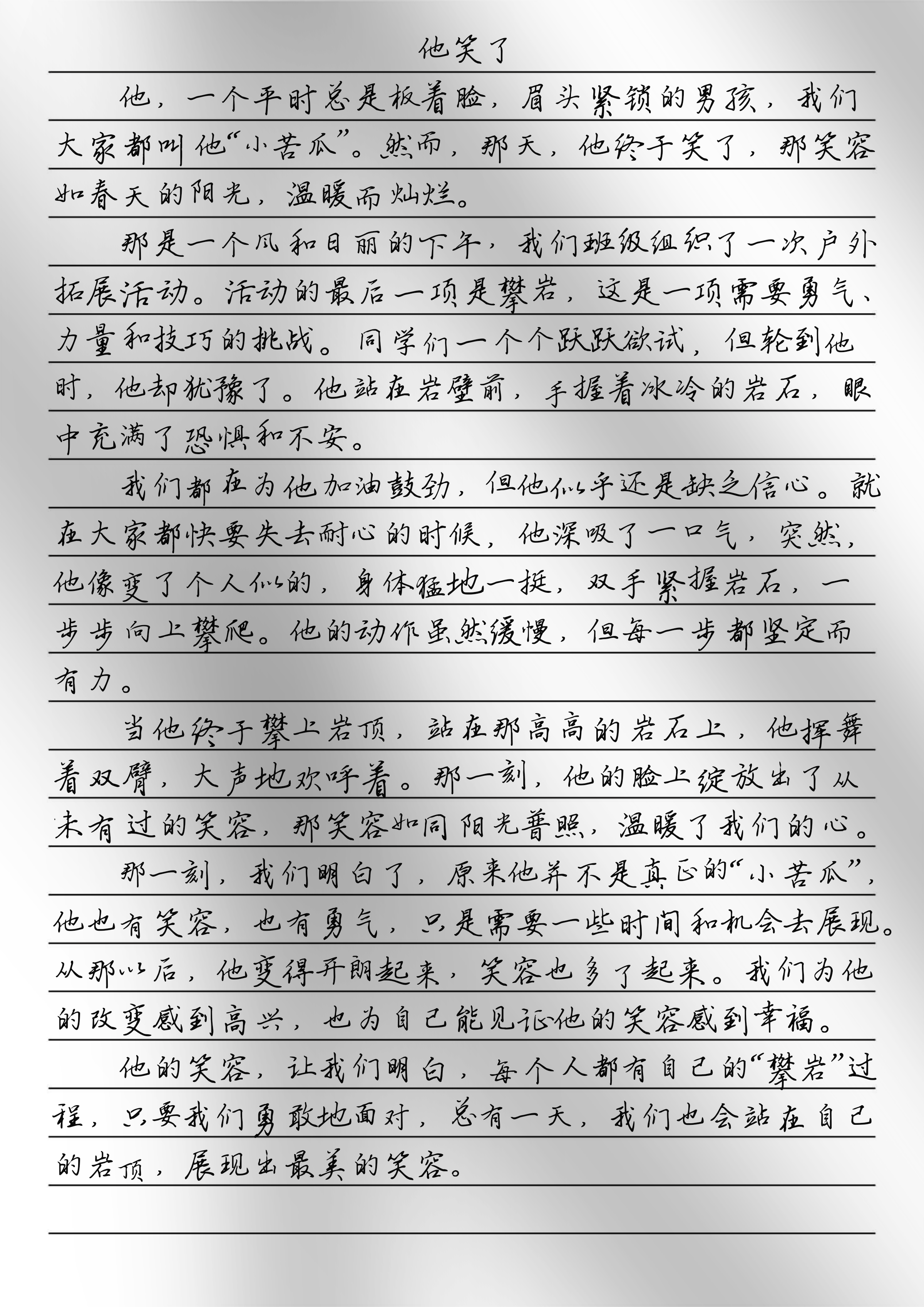 他怎么了作文450字图片