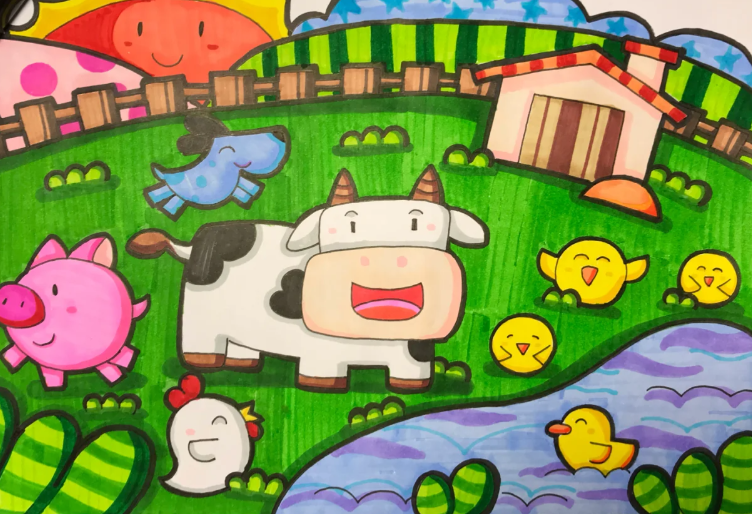 农场简笔画