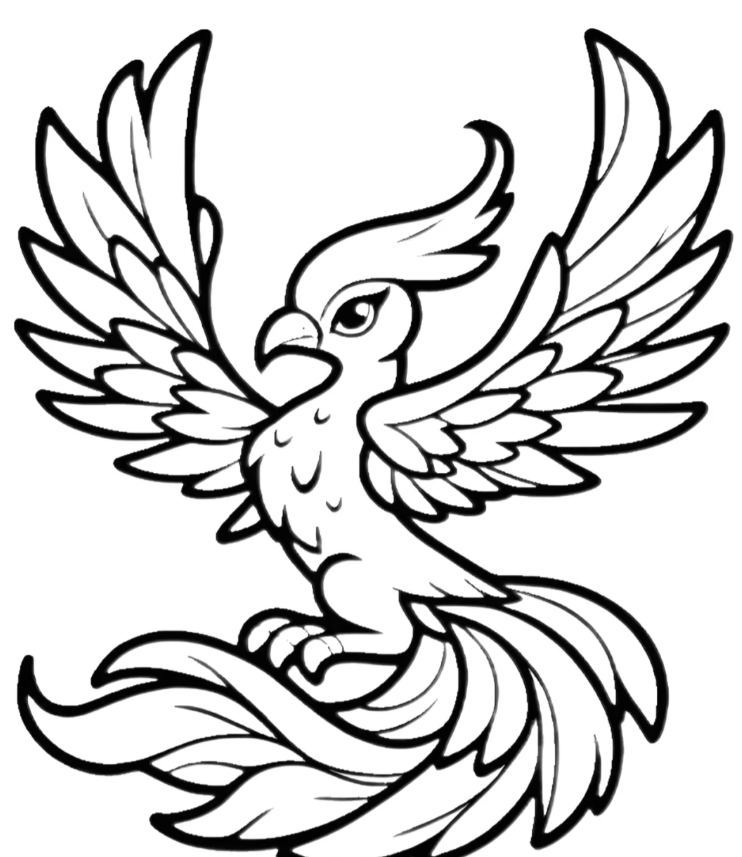 凤凰简笔画