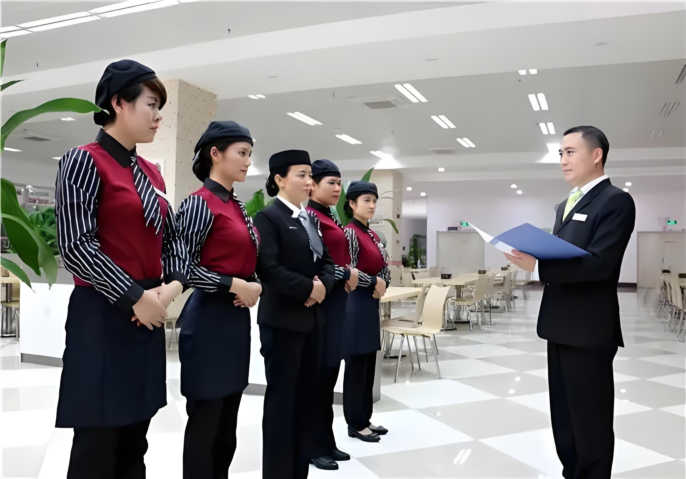 部服务礼仪接待员餐饮职场图片员工着装整洁图片懂礼仪照片餐厅面试