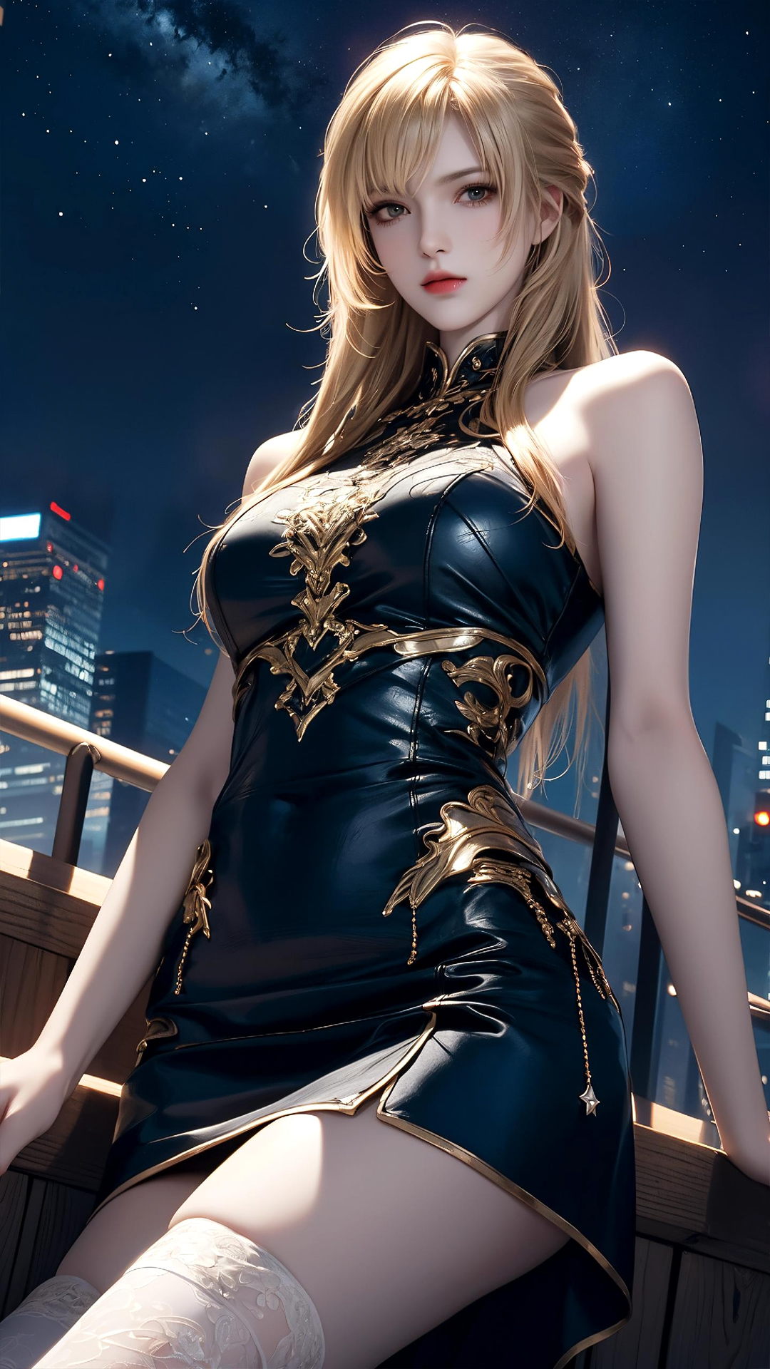 国漫女神ai手机壁纸:天使彦是天使之王神圣凯莎的两大护卫之一!