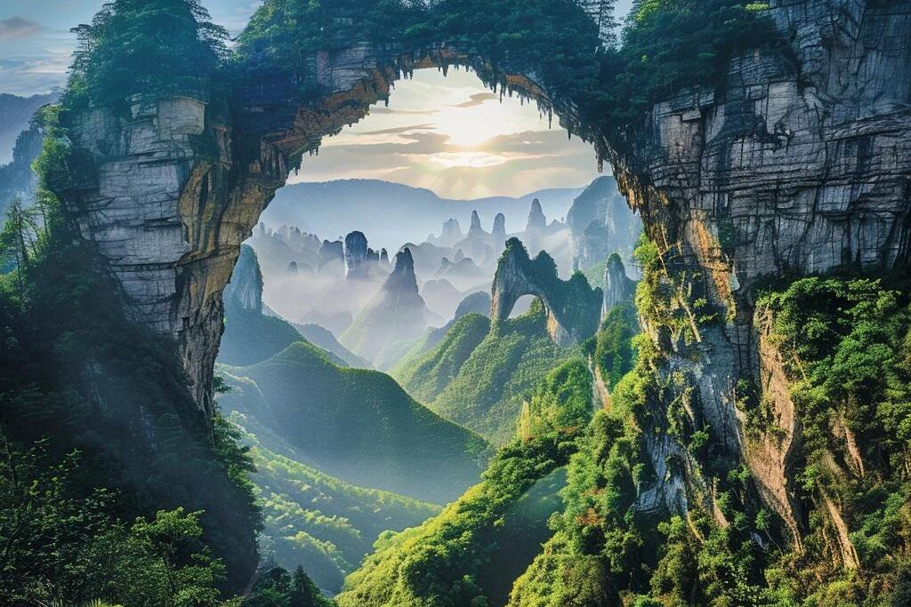 武隆天坑地缝是重庆的著名地质景观,由天坑和地缝组成,被誉为"天下第