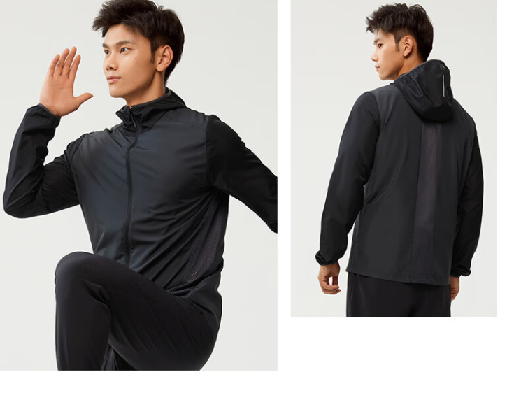 迪卡侬防晒衣男轻薄运动外套速干防晒服男经典黑,时尚又实用.