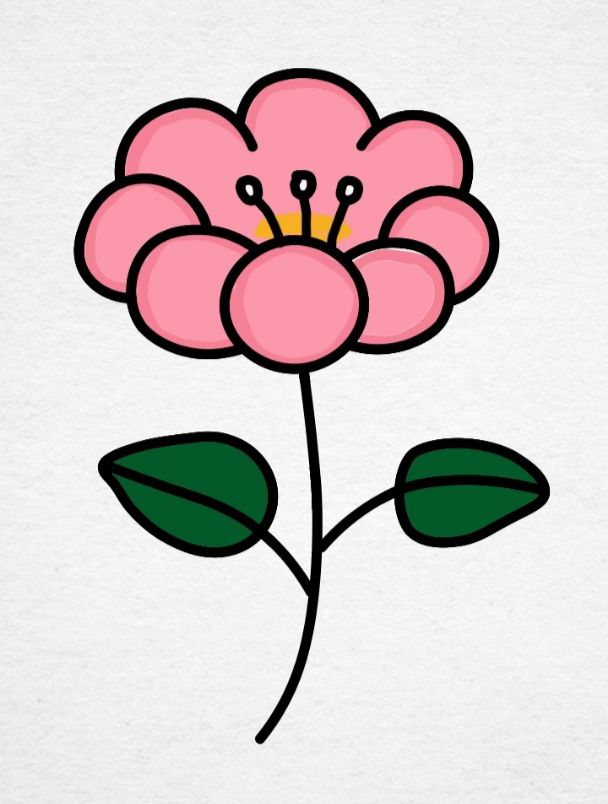 用字母这样画花朵,一学就会,花朵简笔画