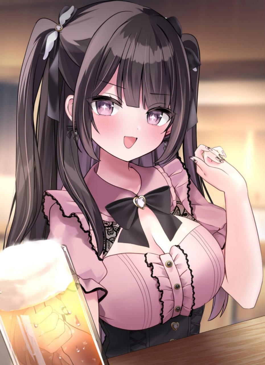 二次元# 想和我比酒量的地雷系少女[二哈] twi:@yuimisu