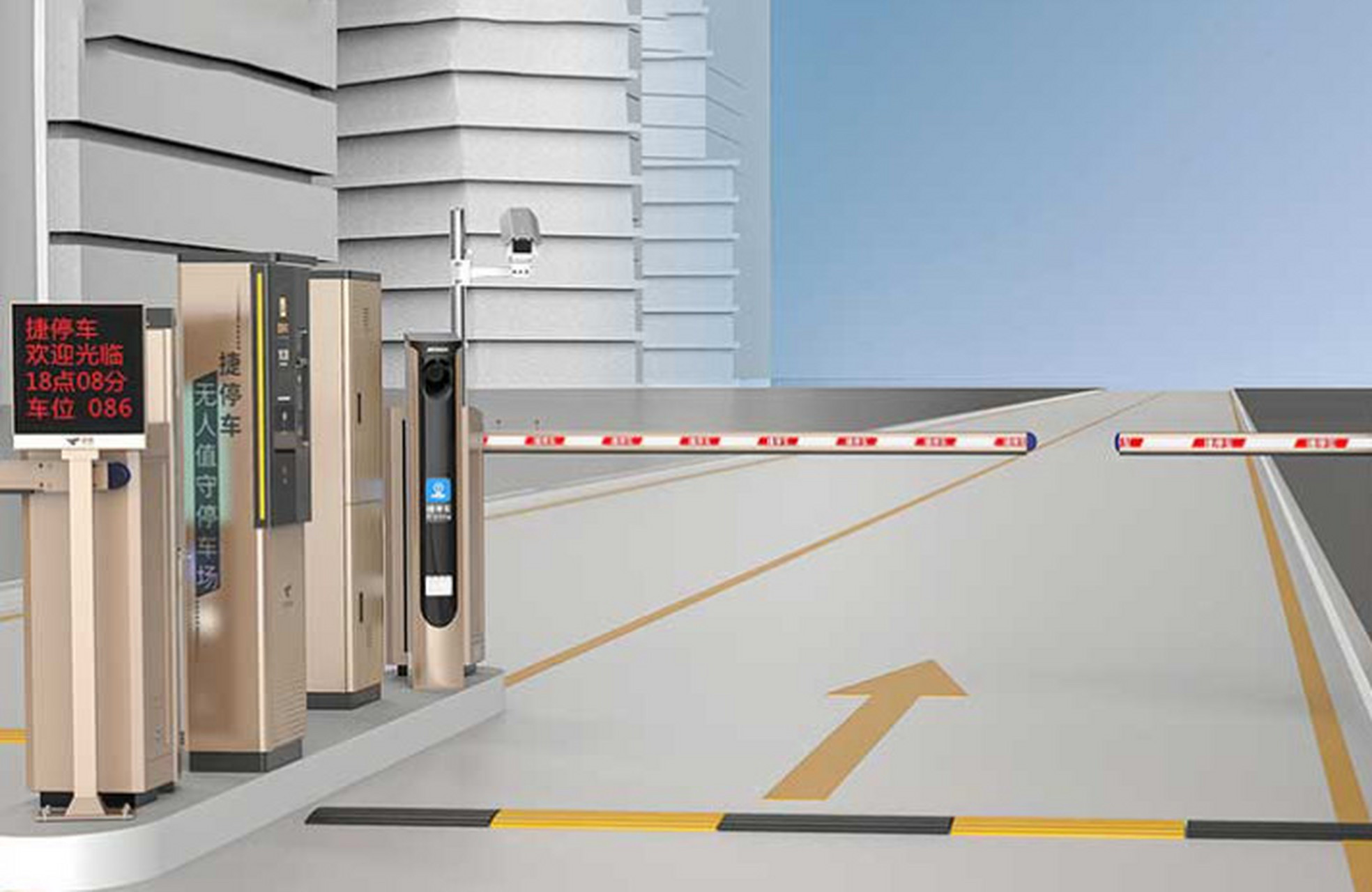 智能停车道闸系统来袭!车牌识别,自动管理,让停车变得轻松无比.