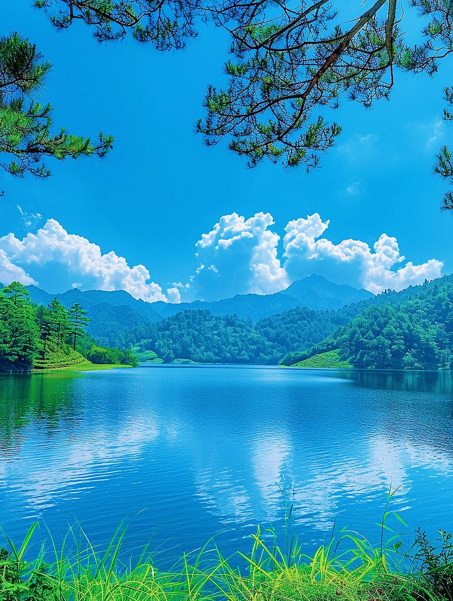 大自然湖水风景头像