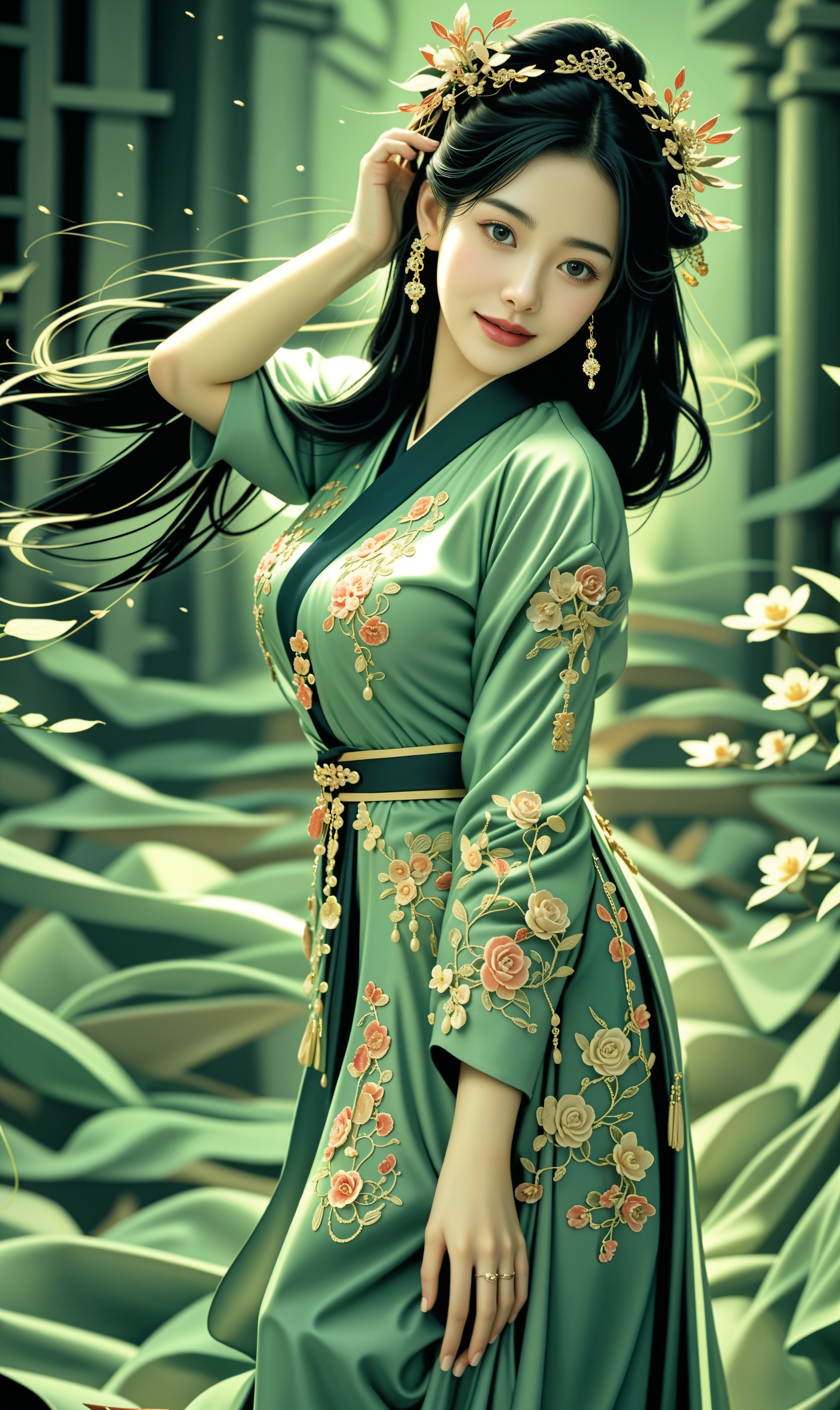 墨香混合着她身上淡淡的幽香,整个空间都被这份文雅和宁静所