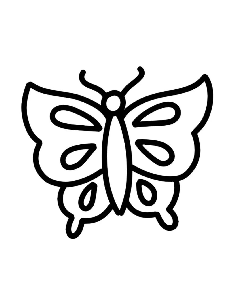 蝴蝶简笔画图片大全 03美丽的春天来了,每次我去公园遛弯时候就能