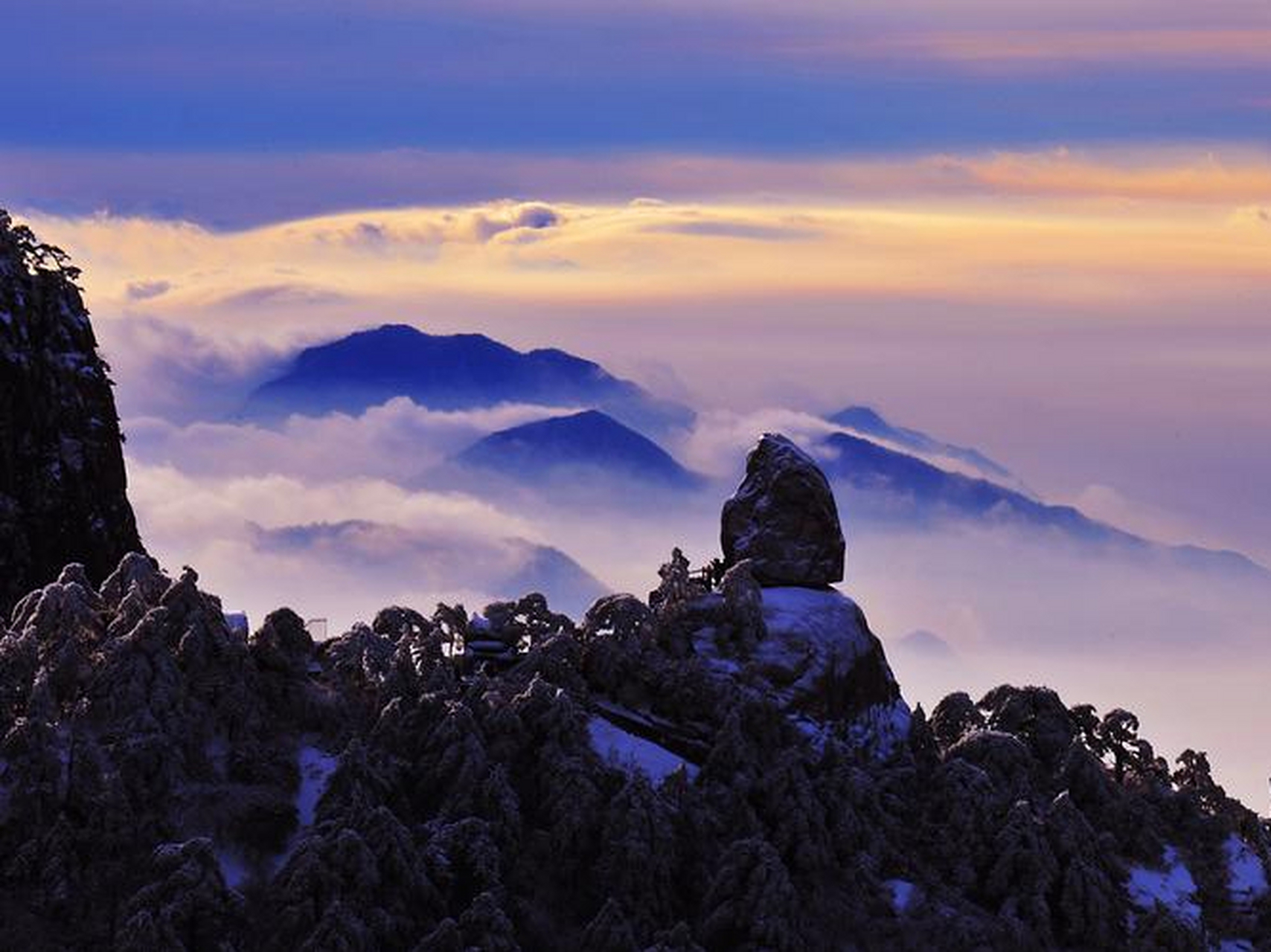 黄山三瀑图片