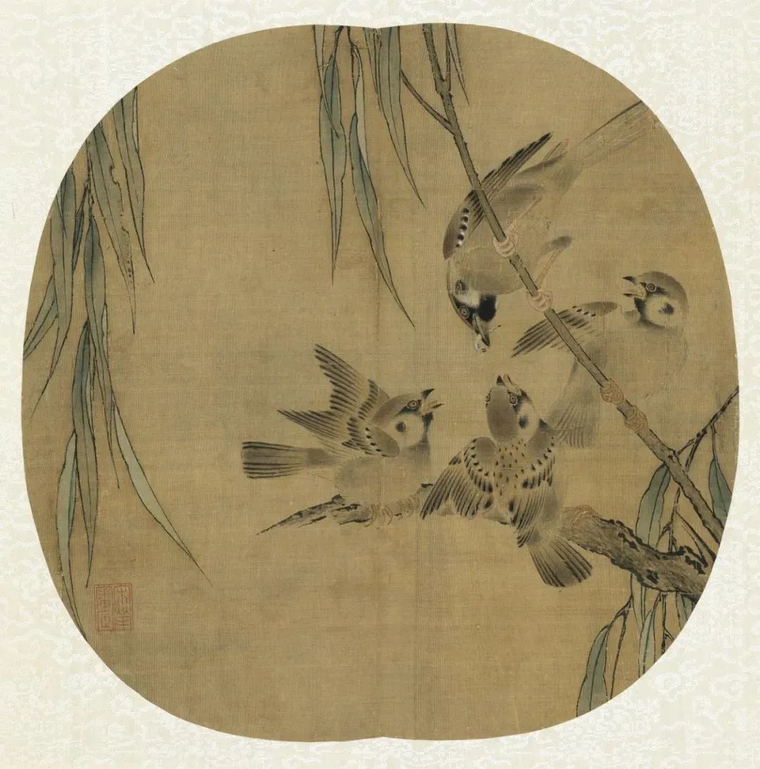 杨柳乳雀图|南宋·佚名