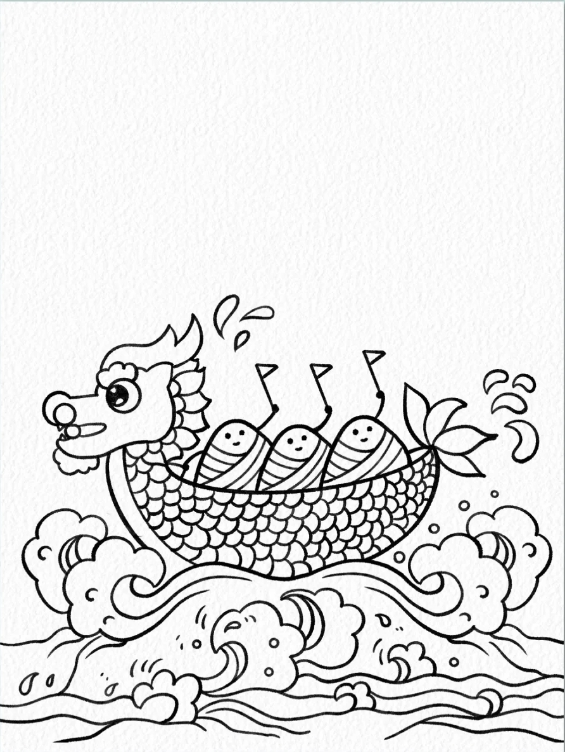 龙舟简笔画