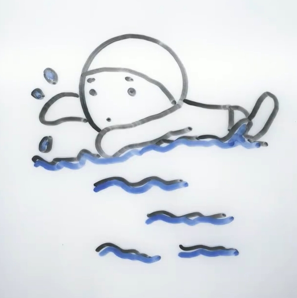 游泳简笔画