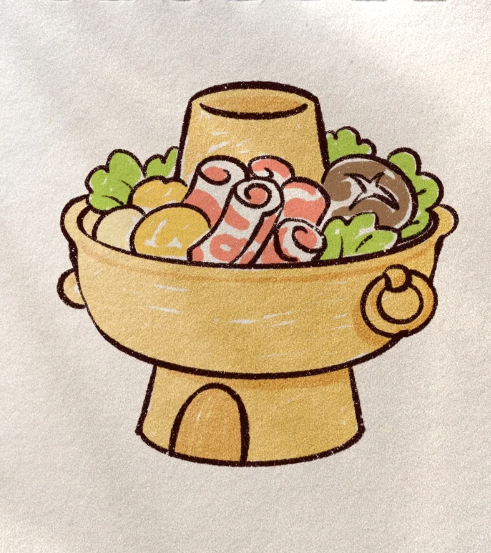 火锅简笔画