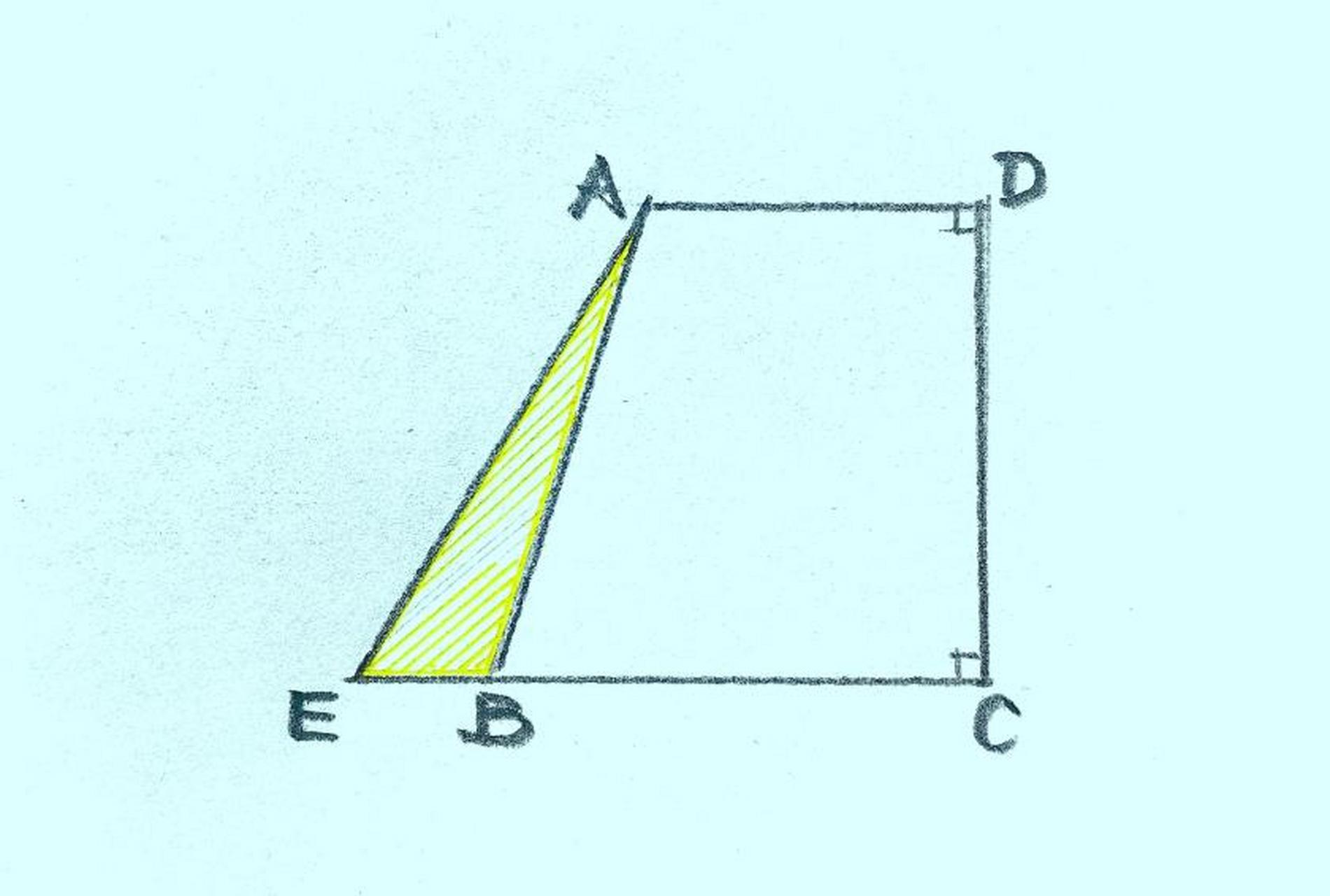 如果上底增加20米,就可得到一个正方形;如果下底增加15米,就得到梯形