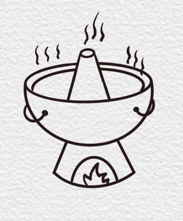 火锅简笔画