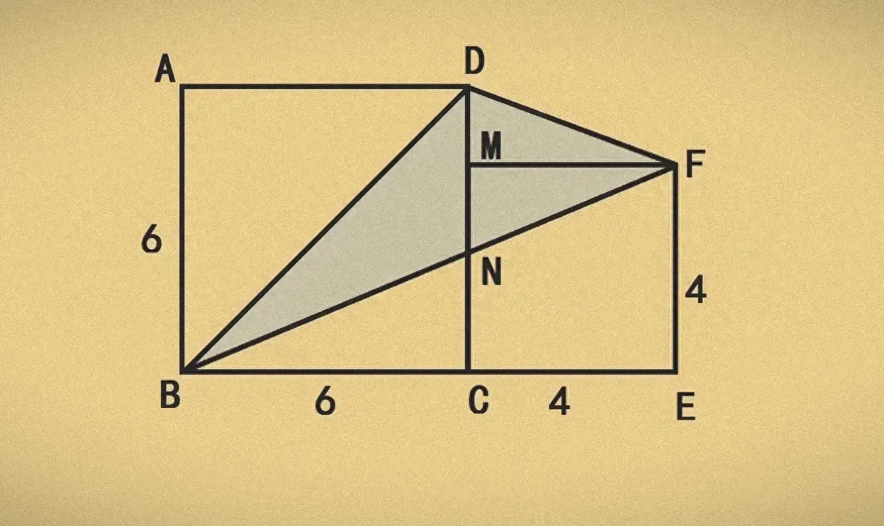 教育启航计划# 延长ef,ad交一点,使之图形变为一个长方形s=6x10=60.