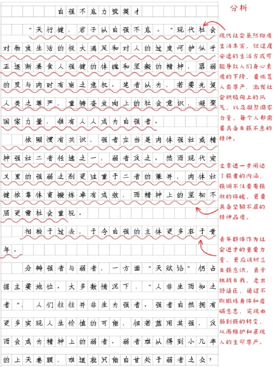 议论文格式模板图片